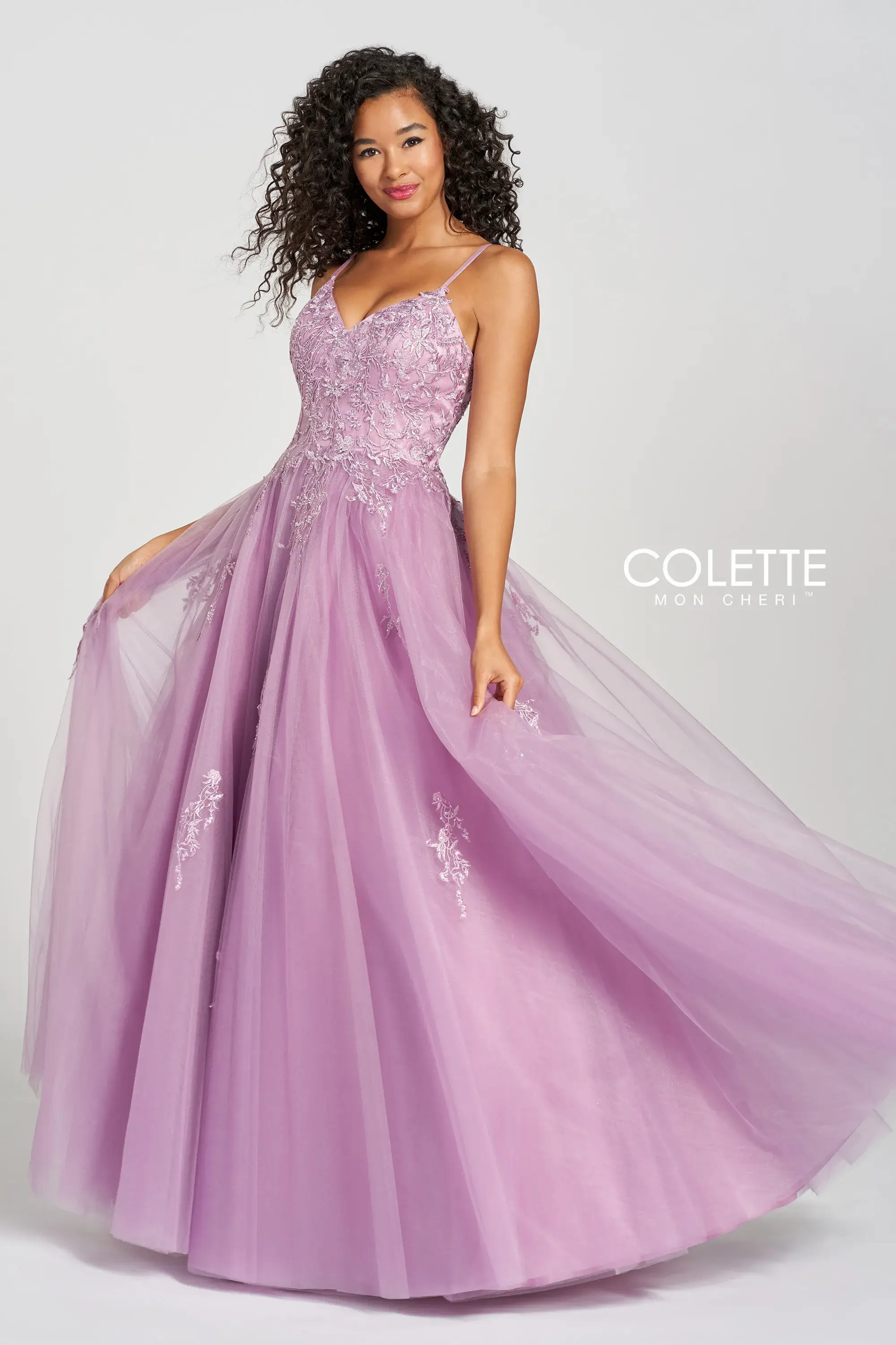 Purple Mermaid Lace Long Prom Dress, Purple Formal Evening Dress – toptby