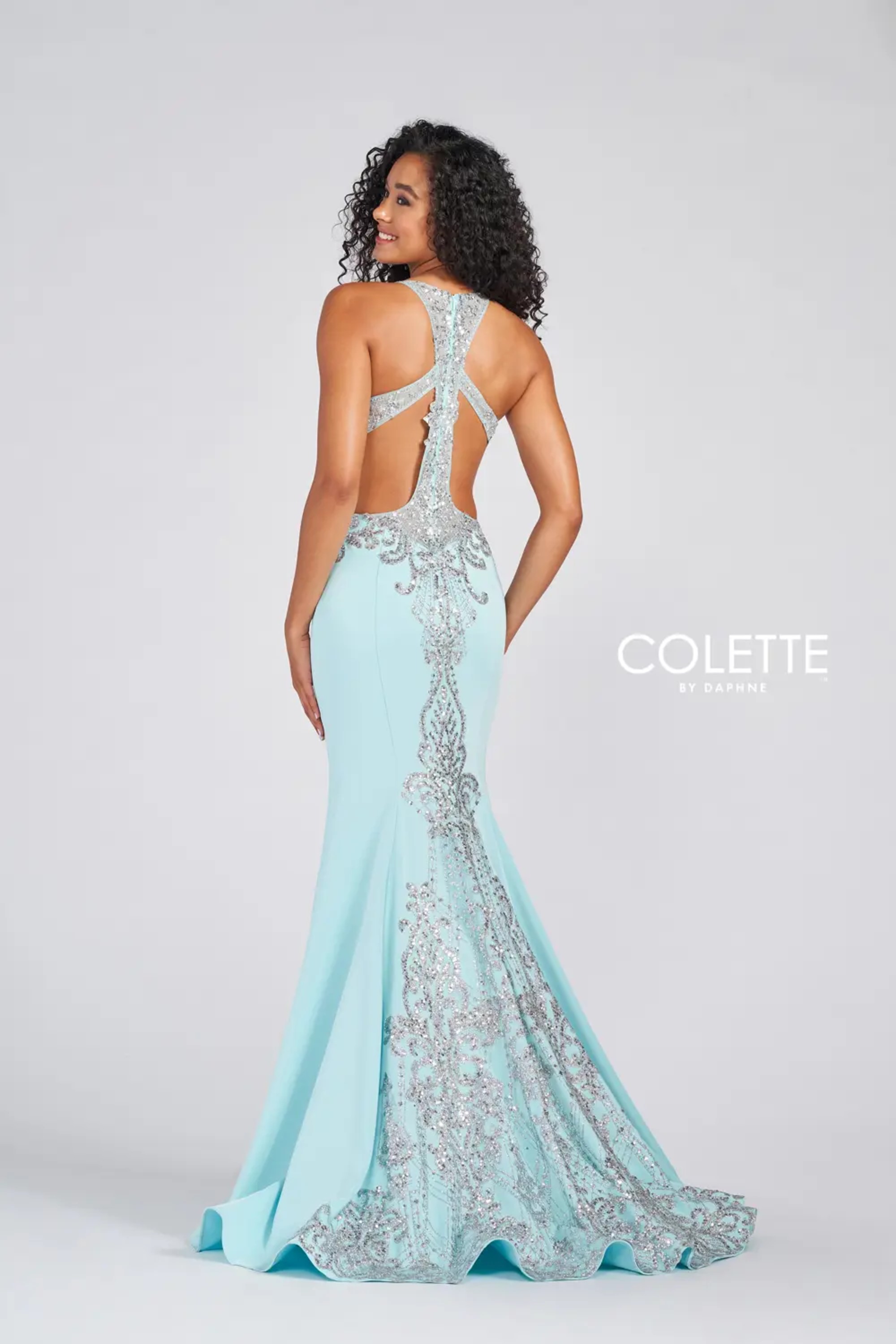 Full size Style CL12247 Colette by Daphne #$5 Aqua/Silver picture
