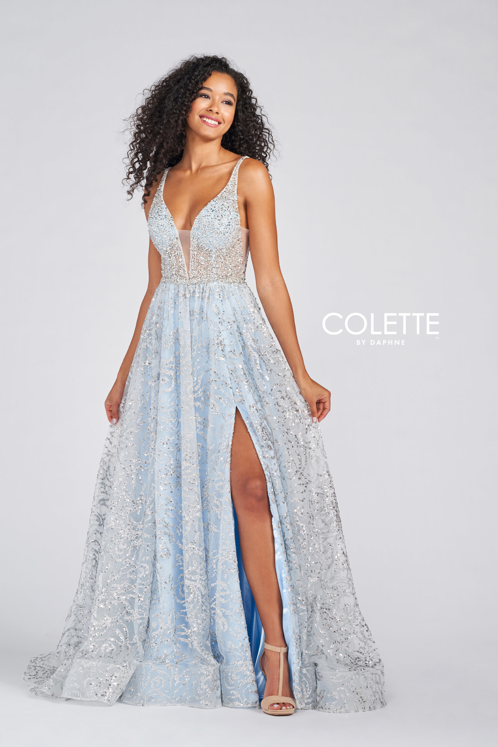Full size Style CL12257 Colette by Daphne #$3 Ice Blue/Silver picture