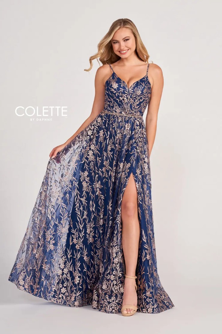 Style CL2022 Colette by Daphne #3 Navy Blue/Gold picture