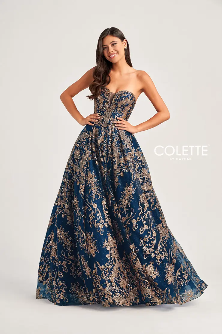 Full size Style CL5101 Colette by Daphne #10 Navy Blue/Gold picture