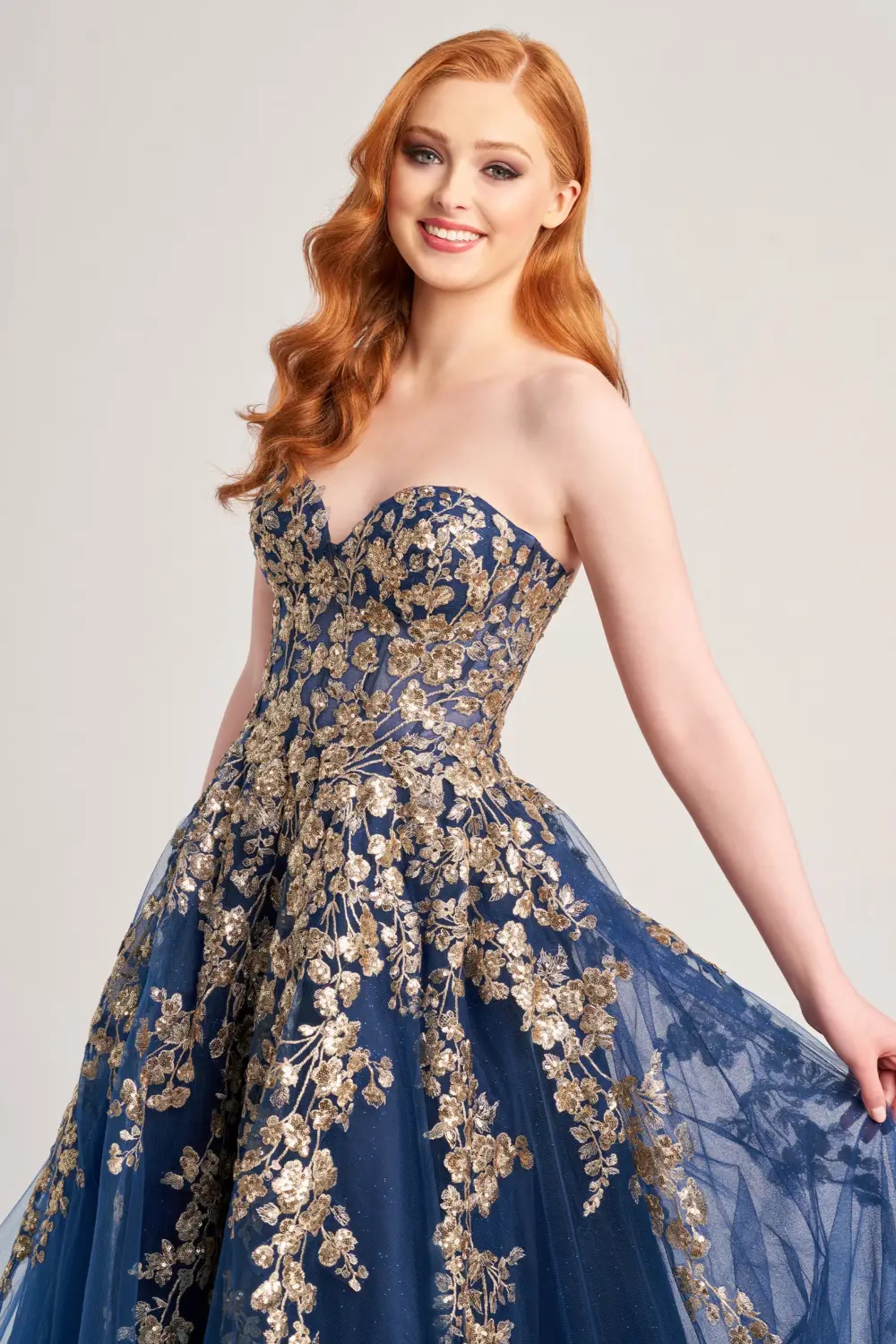 Full size Style CL5136 Colette by Daphne #6 Navy Blue/Gold picture