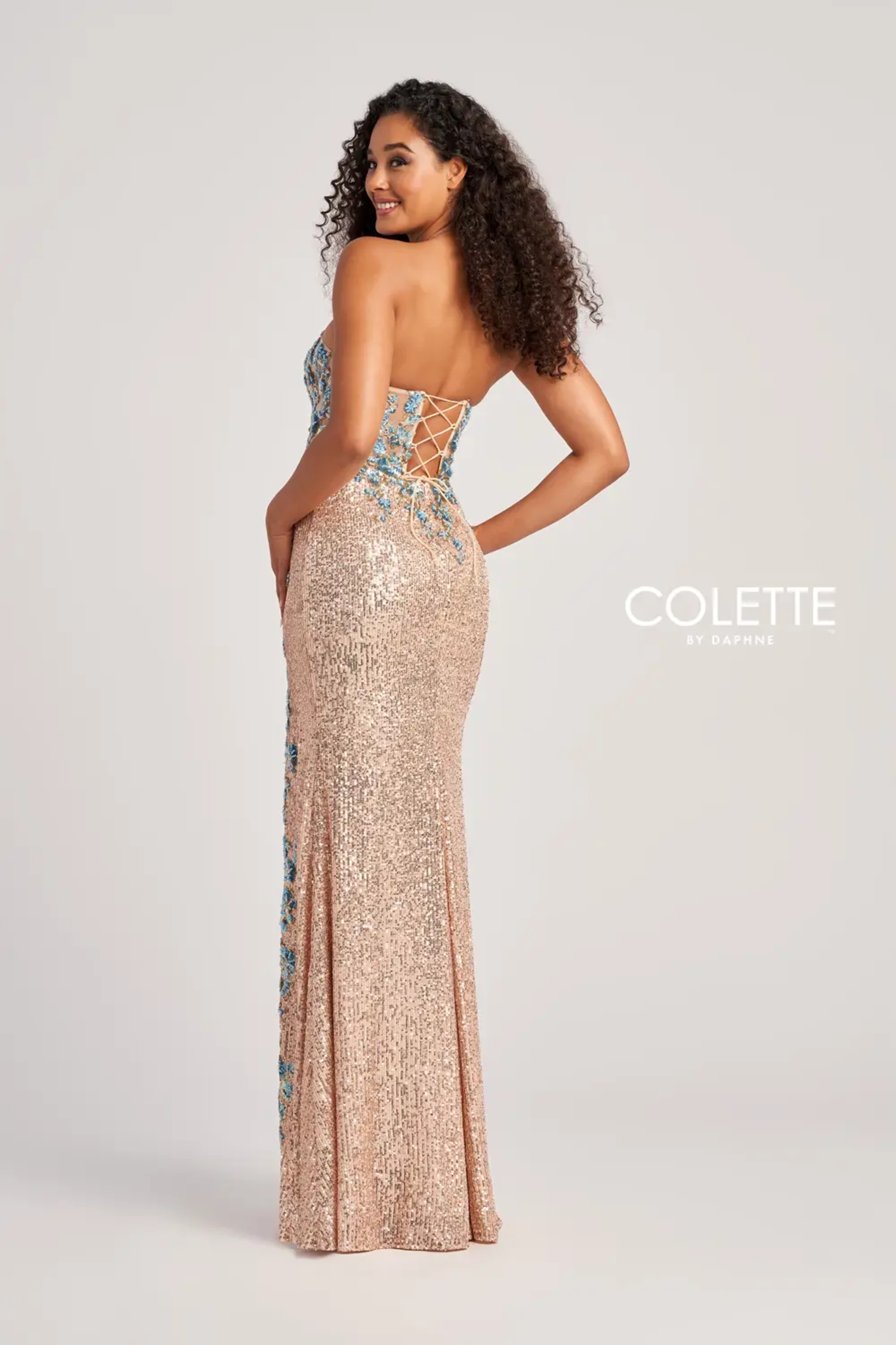 Full size Style CL5211 Colette by Daphne #$2 default Champagne/Turquoise picture