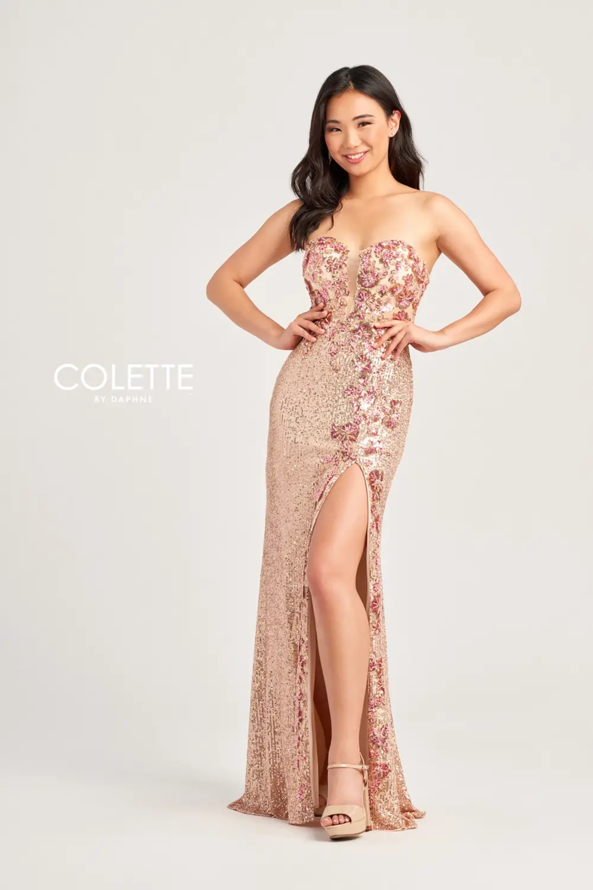 Full size Style CL5211 Colette by Daphne #$3 Champagne/Rose picture