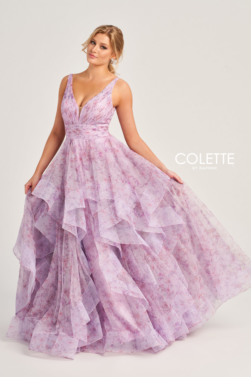 Full size Style CL5273 Colette by Daphne #$3 Light Purple/Multi picture