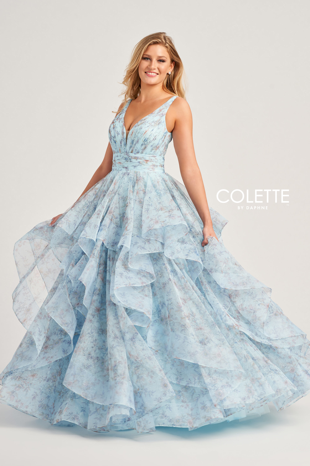 Full size Style CL5273 Colette by Daphne #$4 Ice Blue/Multi picture